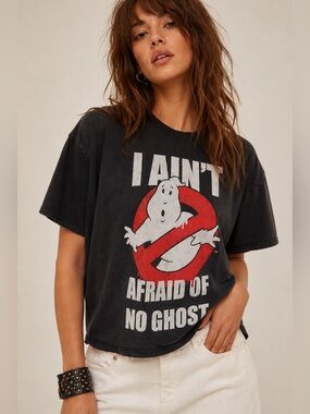 Ghostbusters I Ain’t Afraid of No Ghost Graphic Tee Medium NWT Retro